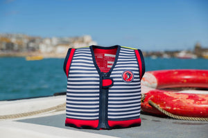 Konfidence Swim Jacket - Hamptons Navy Stripe - KeepEmQuiet