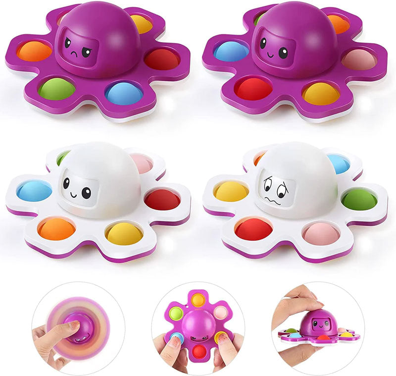 'Expressions' Octopus Fidget Pop Spinner Fidget Toy