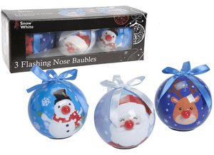 Flashing Nose Character Baubles.