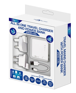 All In One Power Bank & Travel Charger - Charges 2 Devices At Once! - KeepEmQuiet