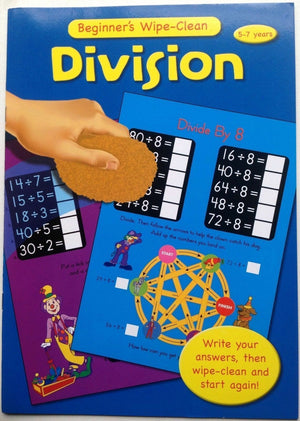 Wipe Clean Educational Book - Division 5-7 years
