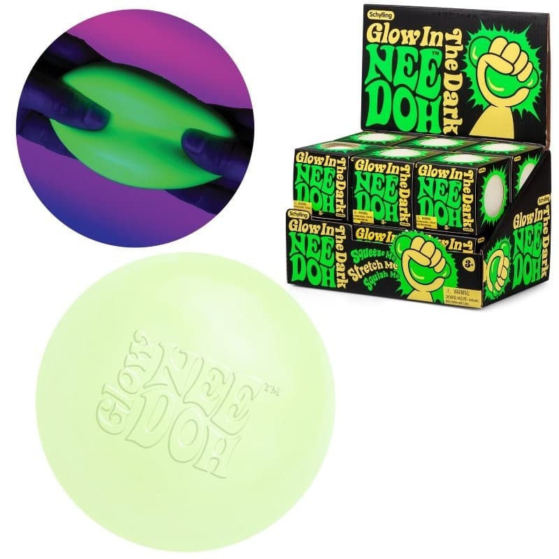Schylling Needoh Groovy Glob Glow In The Dark Stress Ball.