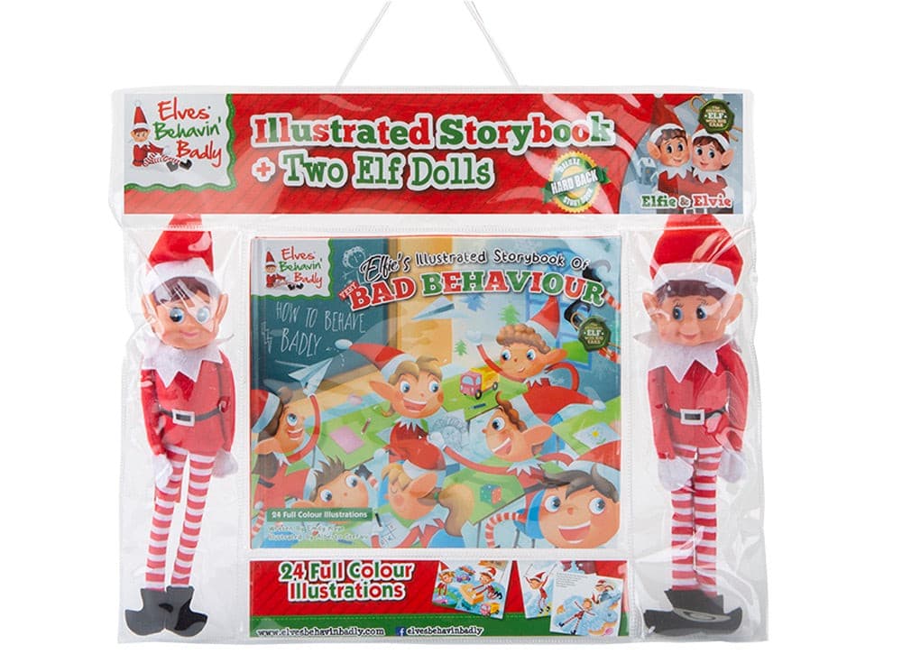 Elves Behaving Badly Book Gift Set - includes 2 Elf dolls!.