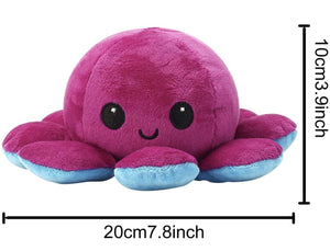 Flip 'Em Reversible 20cm Sensory Squid Octopus Plushies.
