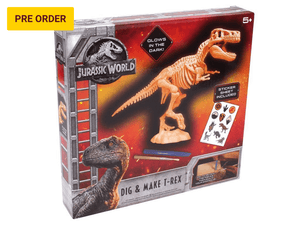 Jurassic World Dig & Make T-Rex 3D Model Glow In The Dark Set
