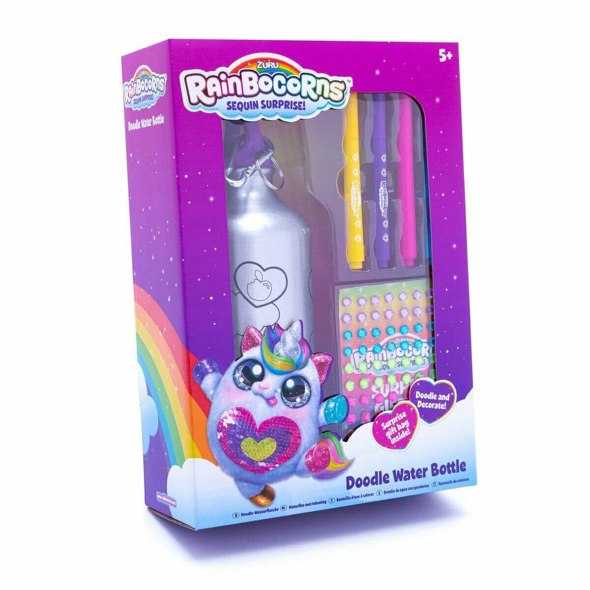 Rainbocorns Surprise Doodle Water Bottle