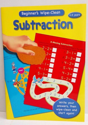Wipe Clean Educational Book - Subtraction 3-5 years.